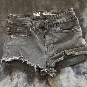 Wild Fable Women's Dark Gray Frayed Hem Shorts